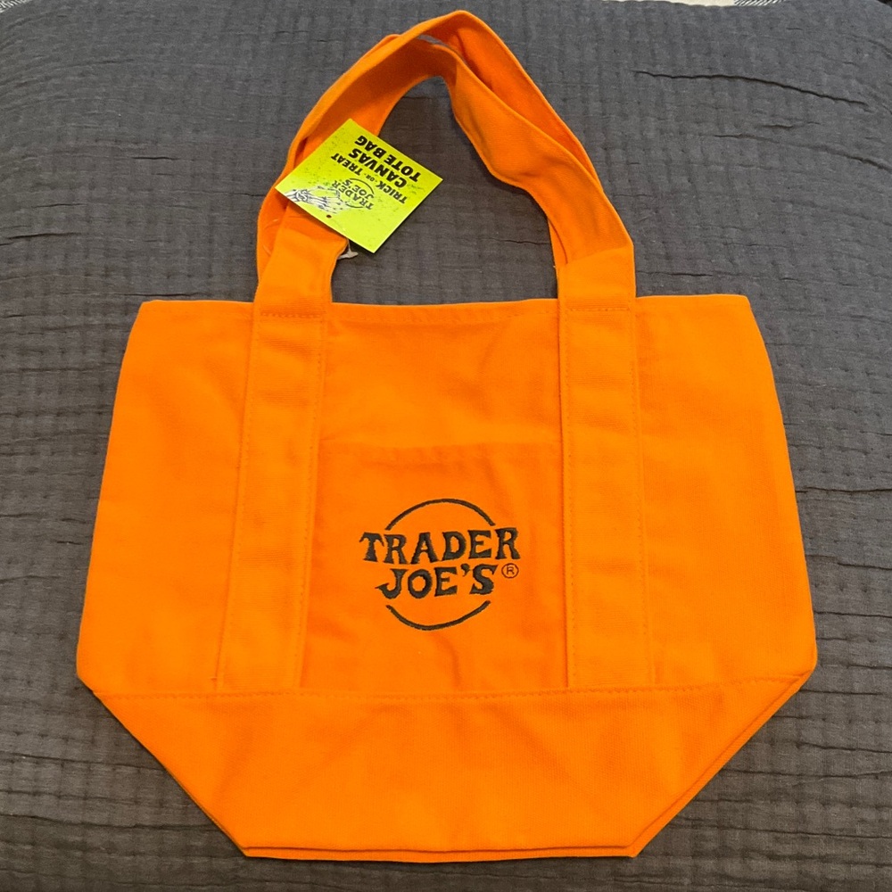 Trader Joe's Orange Mini Tote Bag